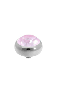 Qudo Women's Sesto 10mm Jewelry Topper in soft rose silver - women's jewelry