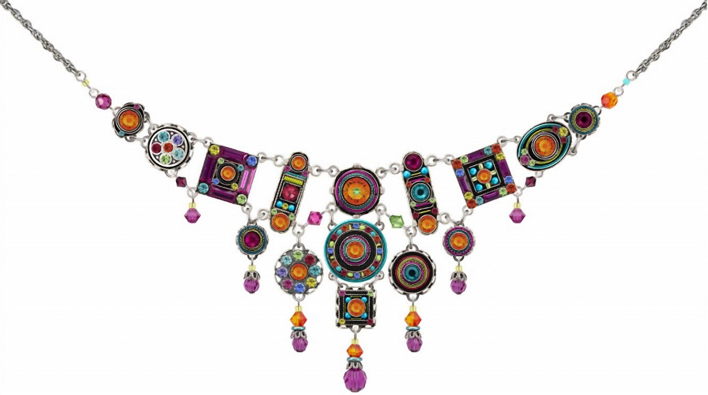 Firefly Jewelry - Women's Tangerine La Dolce Vita Elaborate Necklace