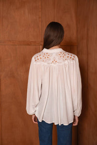 Attentif - Openwork Lace Blouse