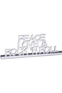Inspired Generations - Peace, Love & Rock N Roll Decorative Sign