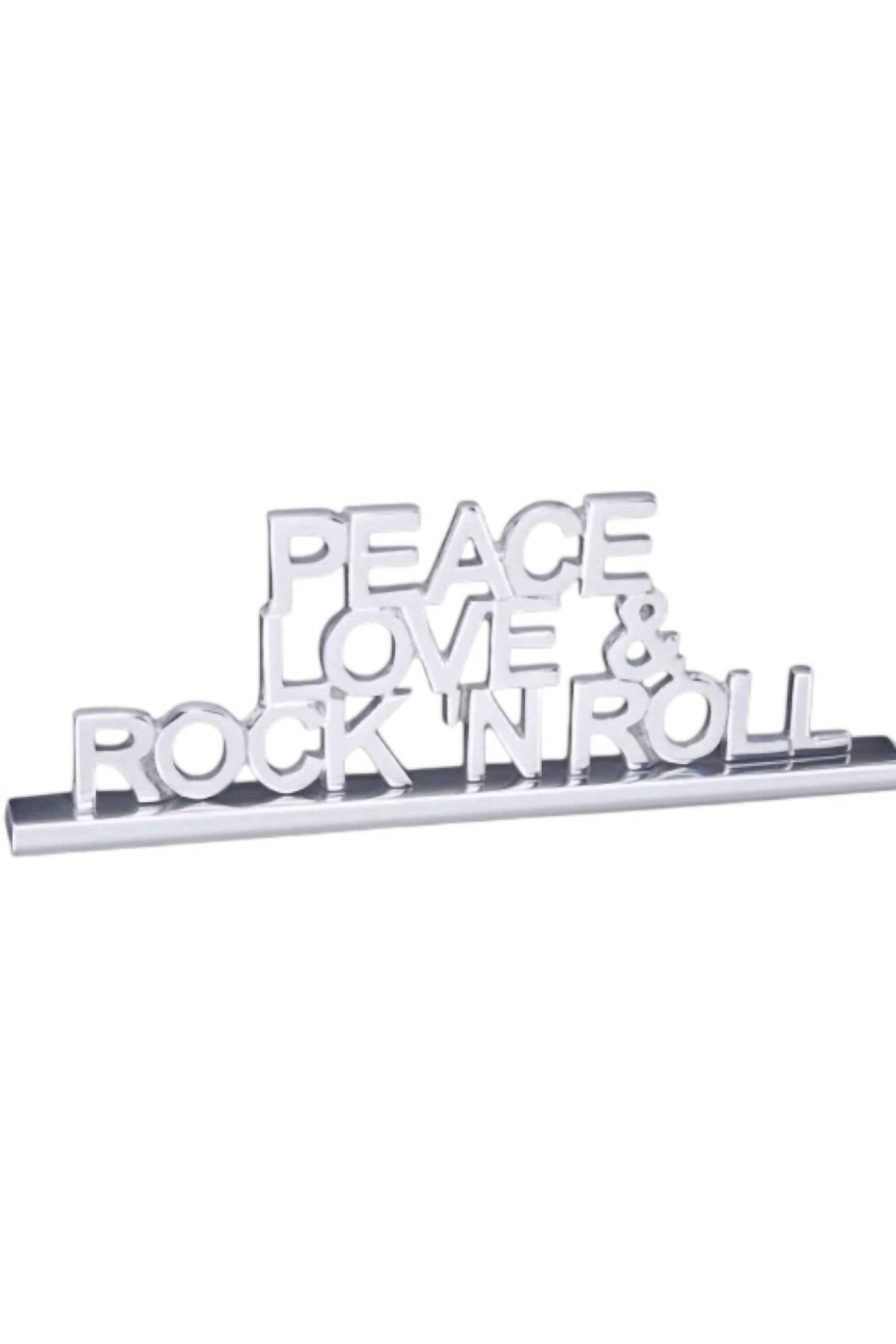 Inspired Generations - Peace, Love & Rock N Roll Decorative Sign