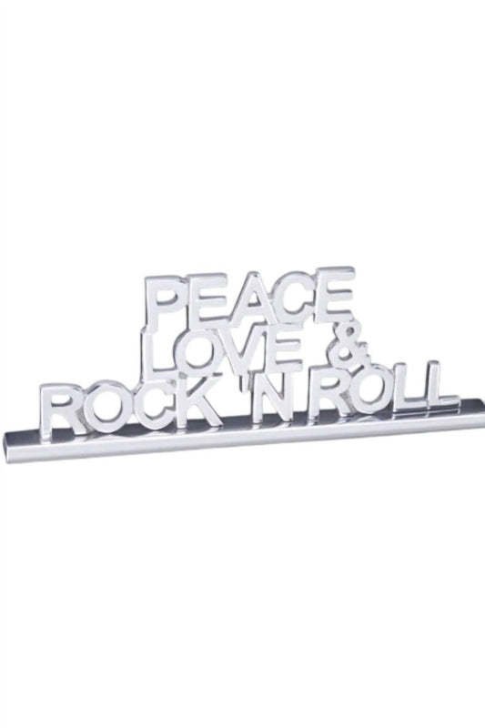 Inspired Generations - Peace, Love & Rock N Roll Decorative Sign