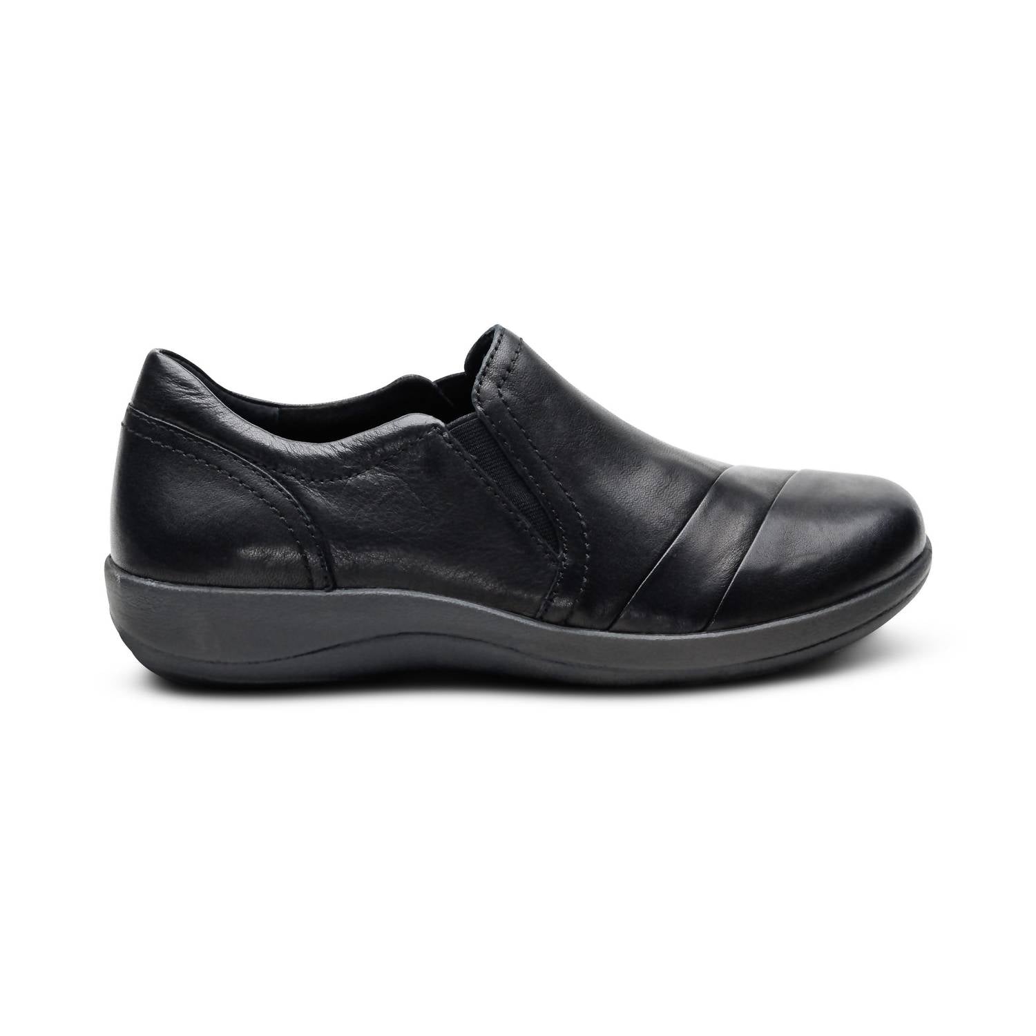 Aetrex Women's Helena Arch Support Slip On in black - women's flats