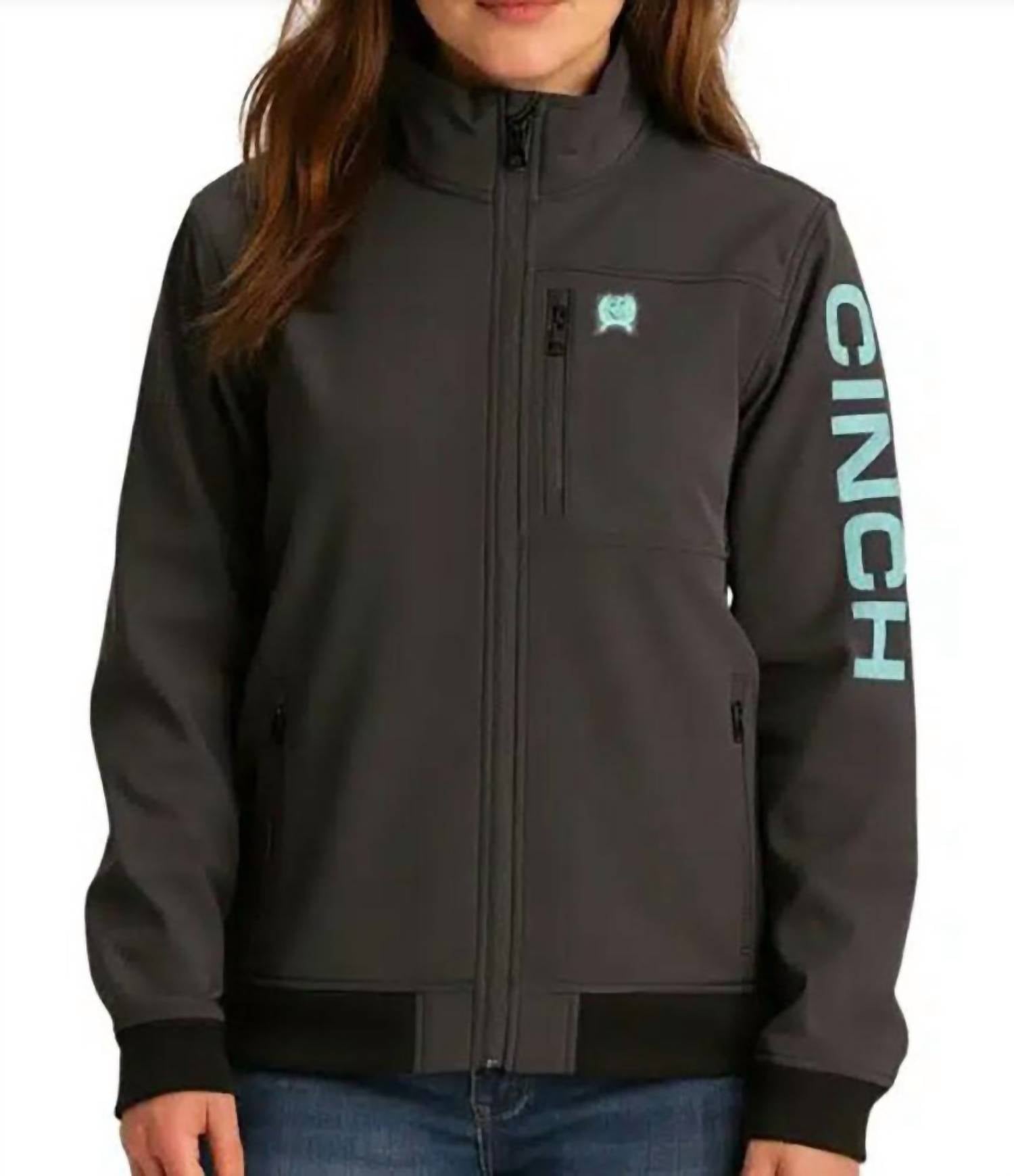 CINCH Women's Softshell Jacket in black turquoise - women's jacket