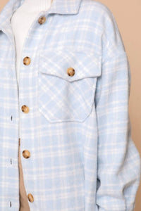 Timing - Plaid Print Shacket