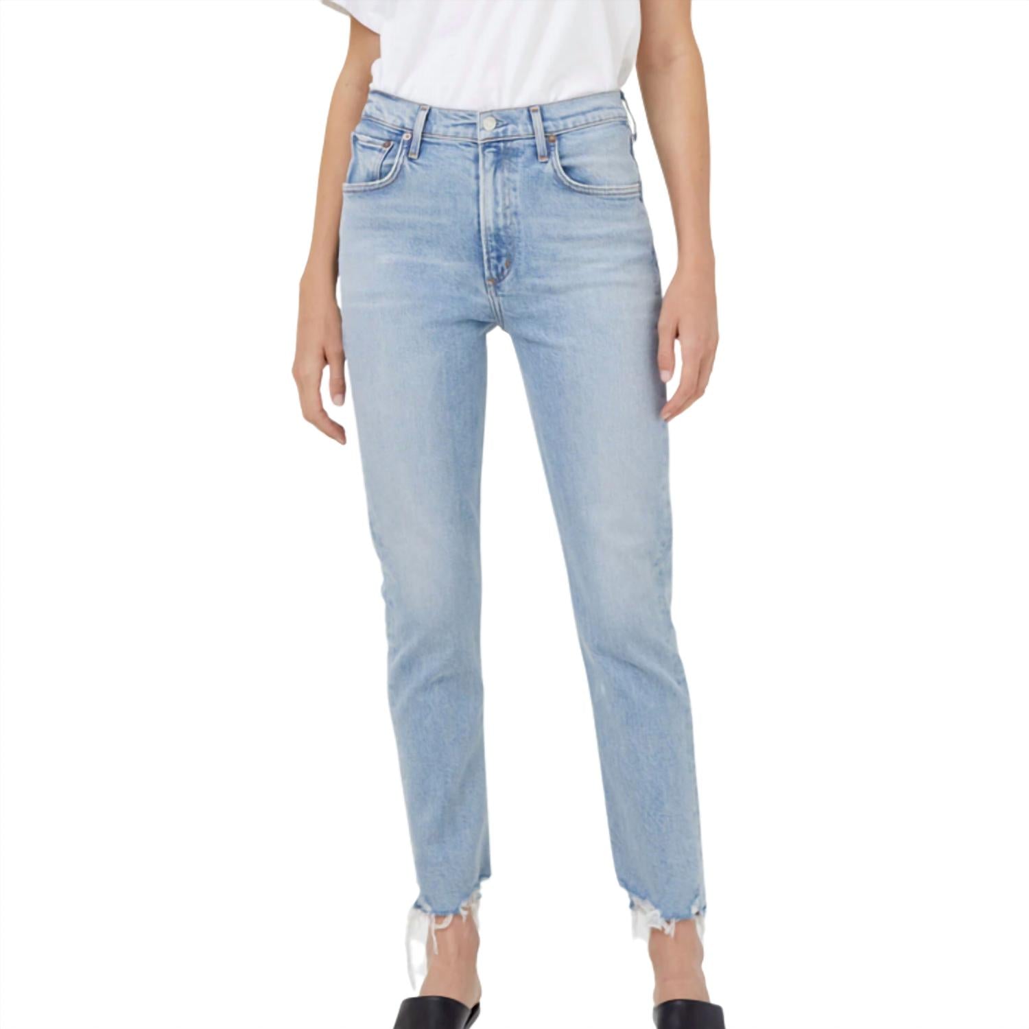 AGOLDE Women's Merrel Mid Rise Straight Jean in astray - women's jeans