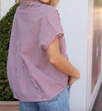 Karlie - Signature Stripe Collar Top