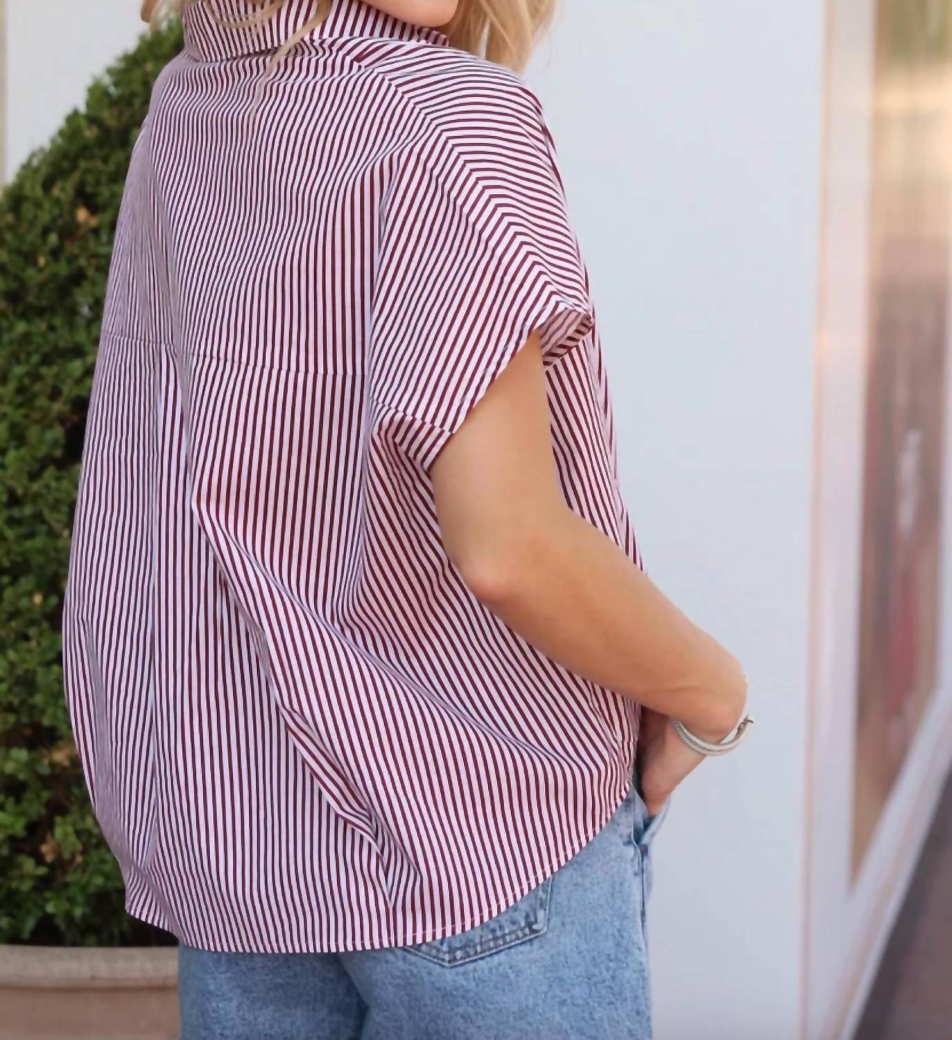 Karlie - Signature Stripe Collar Top