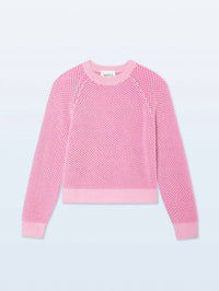 White + Warren - Cashmere Two Tone Mesh Sweatshirt