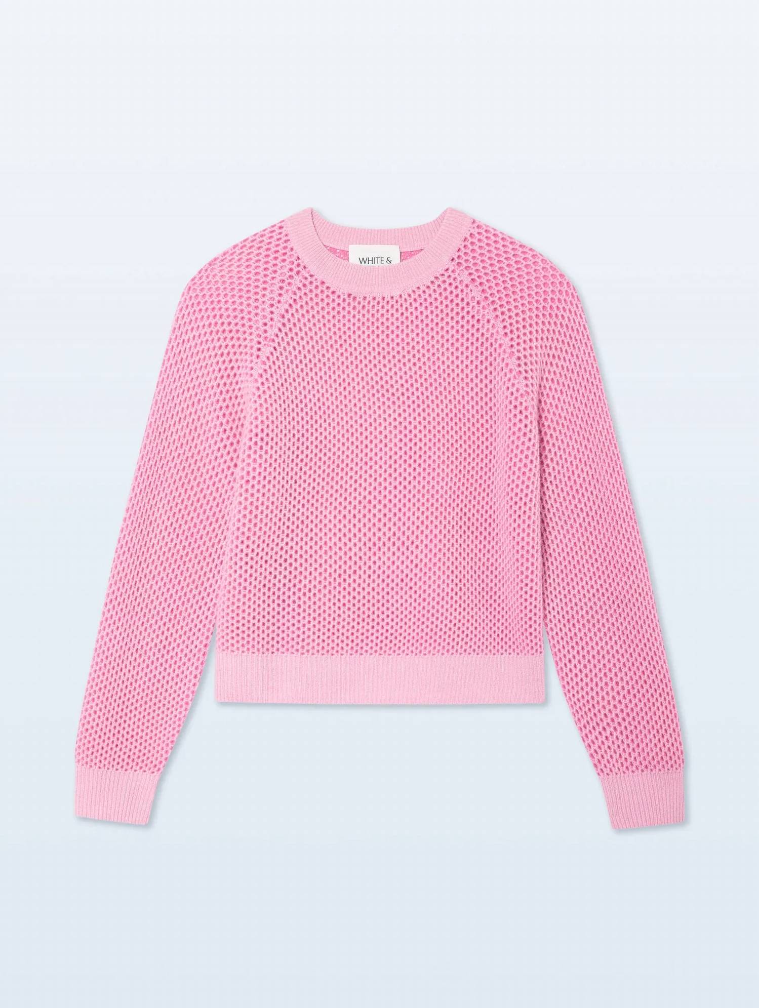 White + Warren - Cashmere Two Tone Mesh Sweatshirt