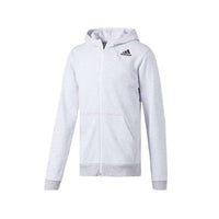 adidas Men's Cross-up Fz Long Hooded Sweatshirt in white - men's shirt - alternate view