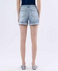 Vervet By Flying Monkey - Rebecca Cuffed Denim Shorts