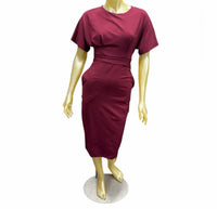 Allandwell - Women’s Short Sleeve With Pockets Dress