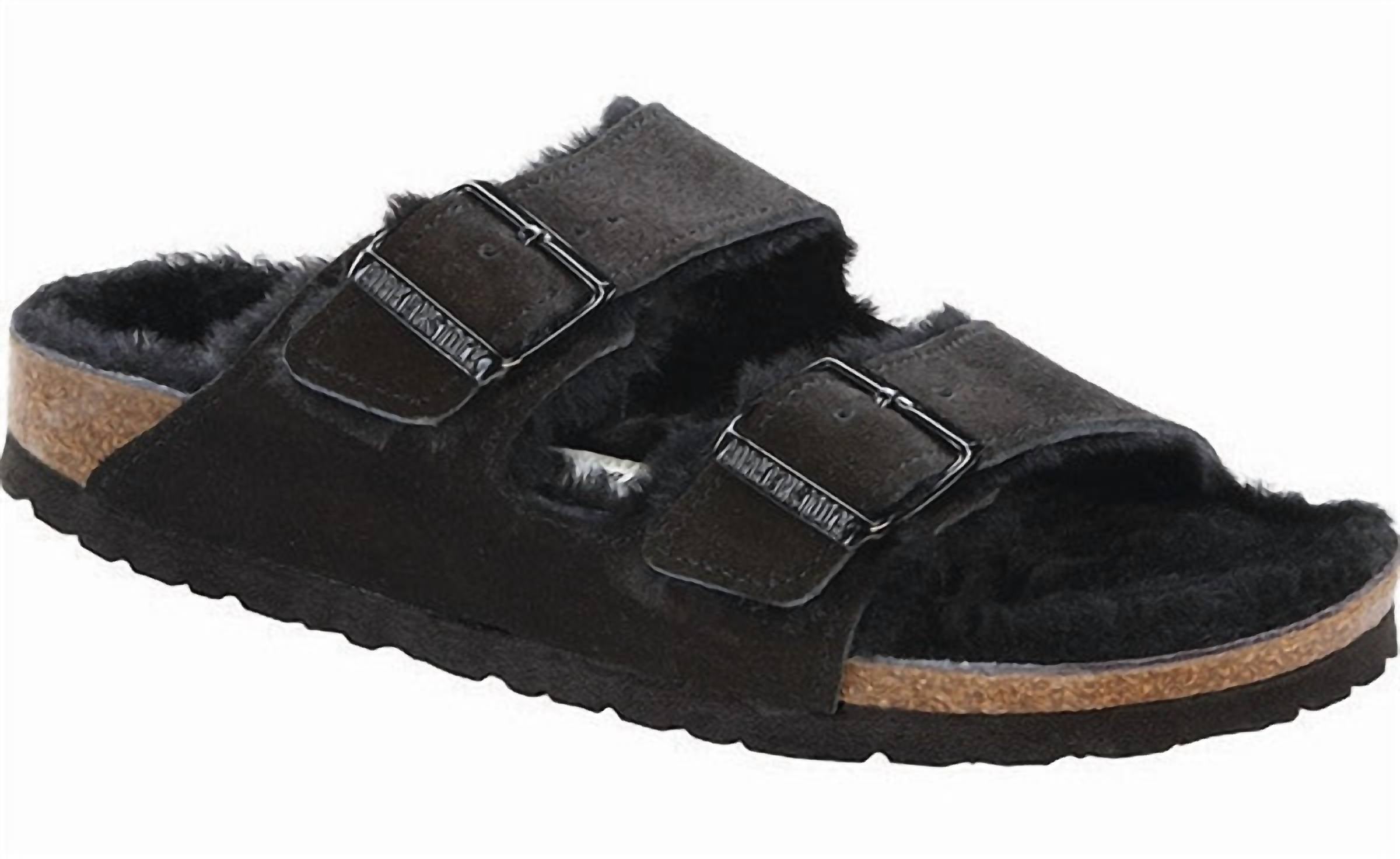 BIRKENSTOCK Unisex Arizona Shearling Sandals in black - item
