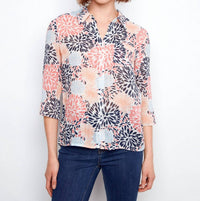 Charlie B - Printed Cotton Gauze Button Up Shirt