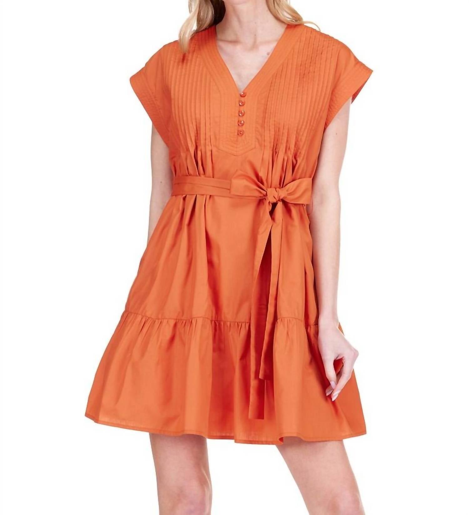 Joy Joy - Bora Pin Tuck Edged Mini Dress