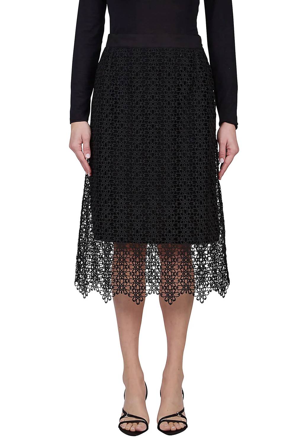 Purotatto Lace Pencil Skirt in pt 031 vu - women's skirt