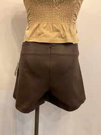 KUT FROM THE KLOTH Carlie Wrap Skort in chocolate - women's shorts - view 7