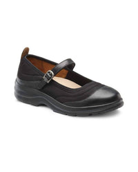 Dr. Comfort Shoes Women's Flute Lycra Diabetic Mary Jane Shoes in black - women's flats