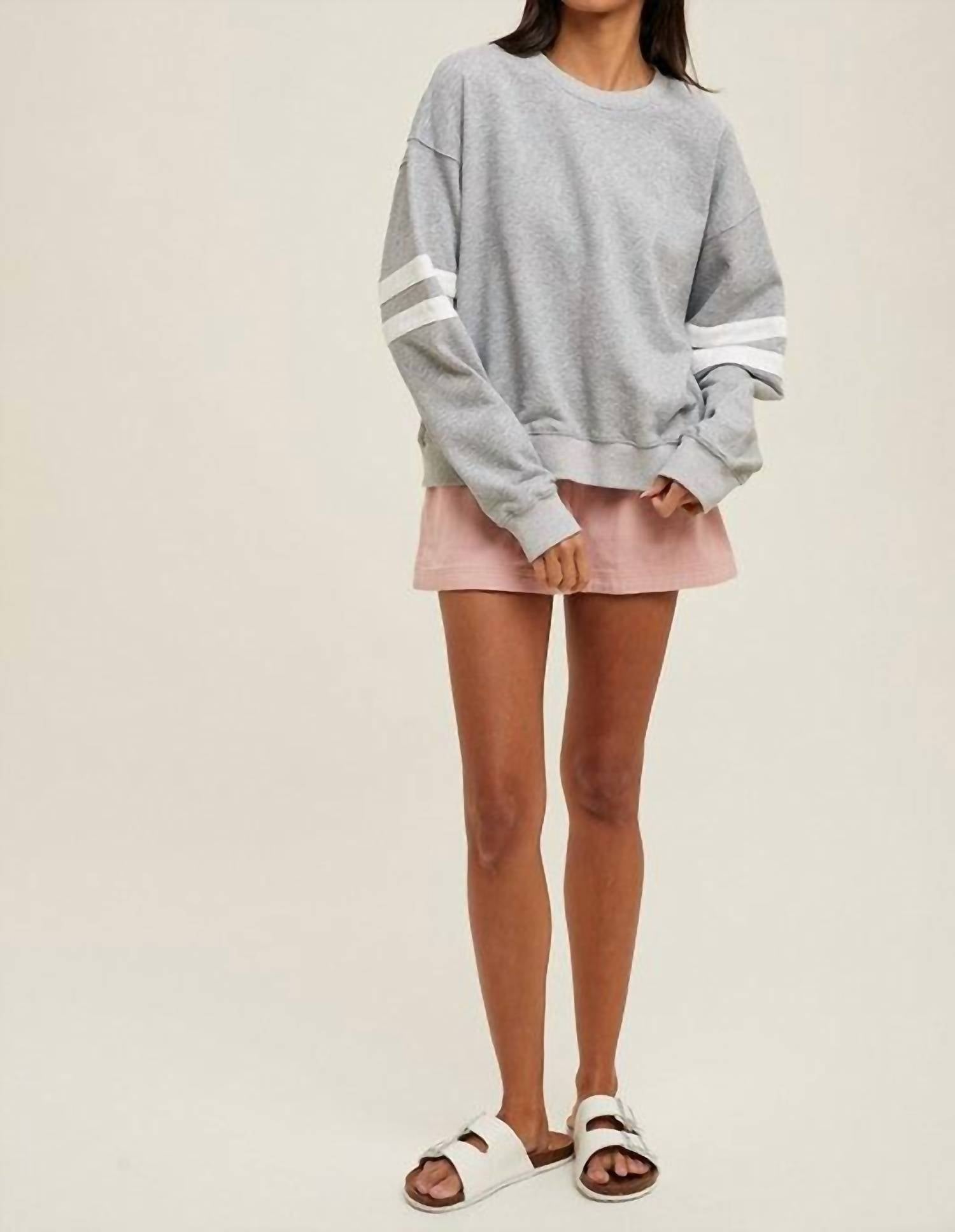 Wishlist - Varsity Striped Knit Pullover Top