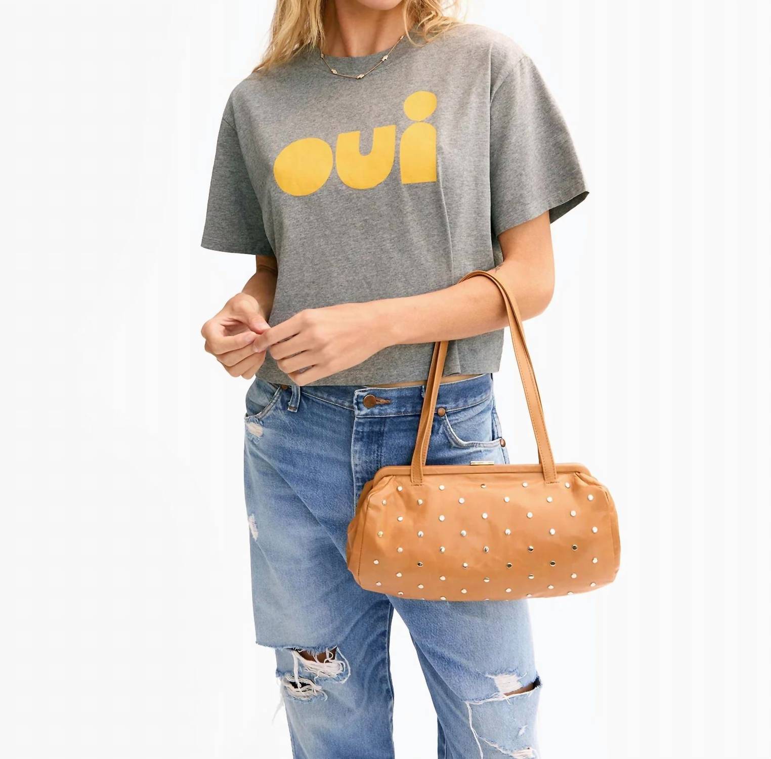 Clare V. - Women's Yvette Studs Baguette Bag