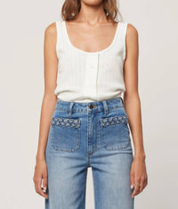 Rolla'S - Paloma Button Pointelle Tank