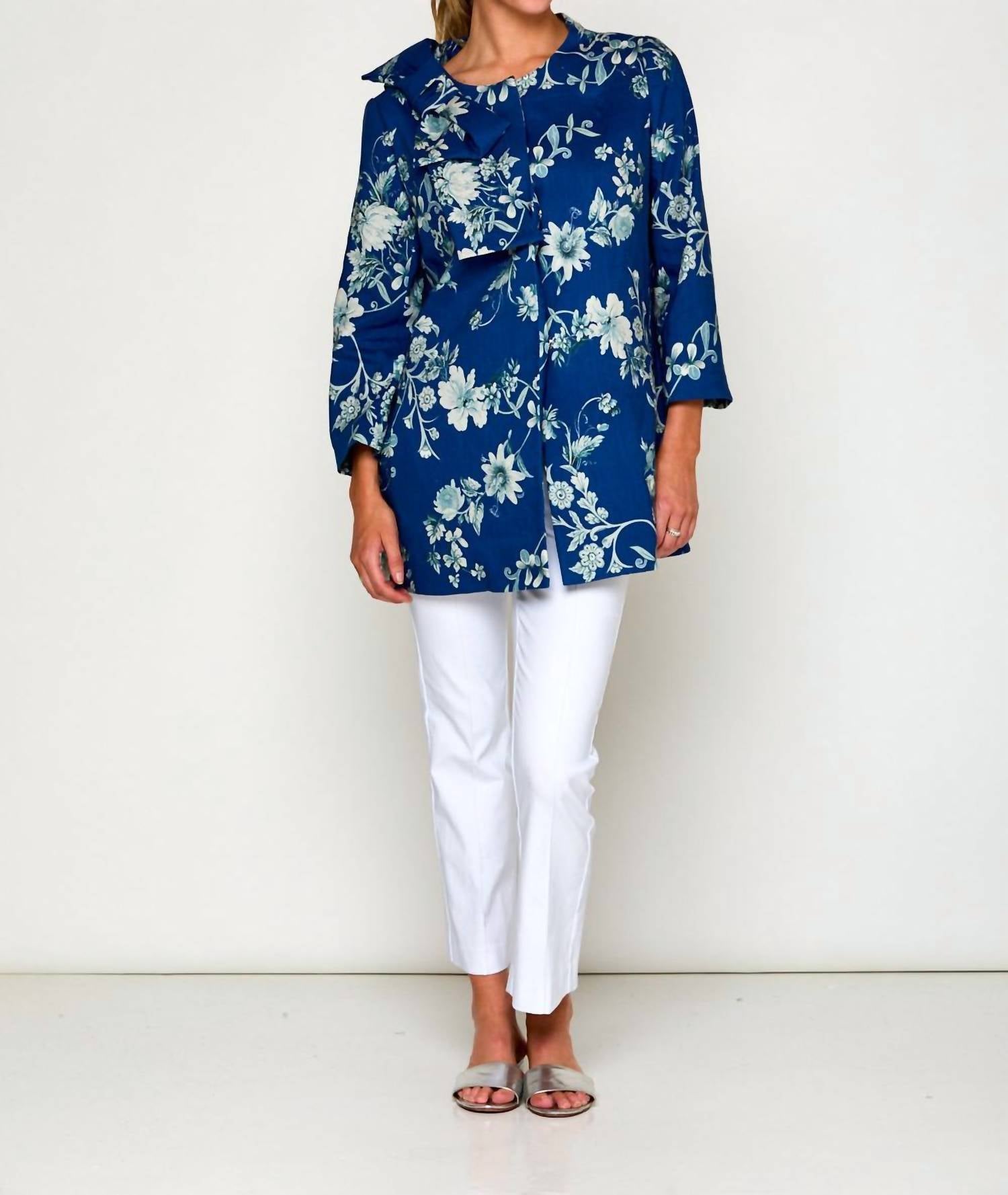 SARA CAMPBELL Sabrina Bow Jacket in mum garden - women's jacket - view 6