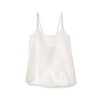 Daisy Satin Tank with Braided Straps & Elastic Back