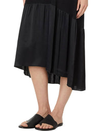 Elliott Lauren - Short Sleeve Satin Trim Dress