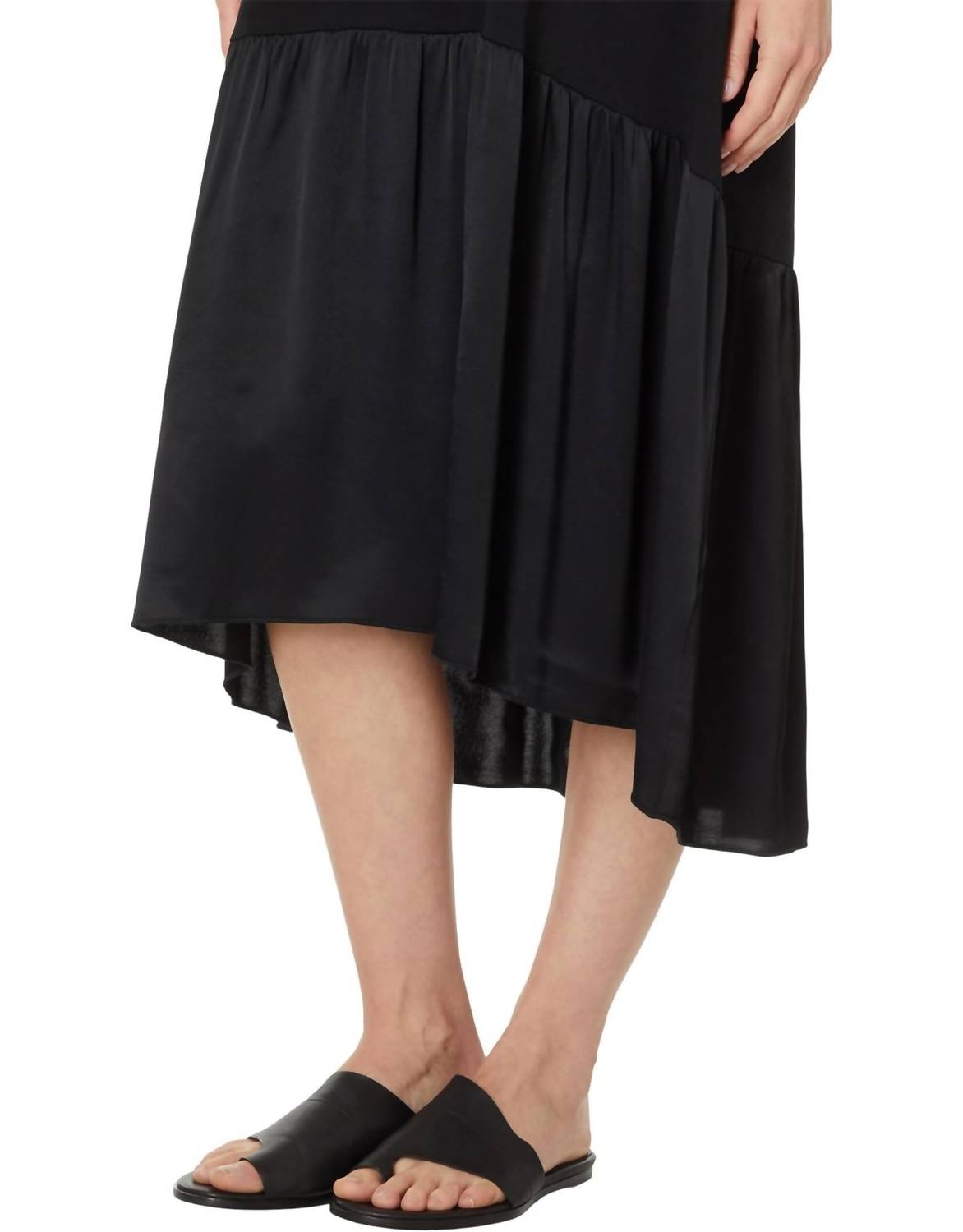 Elliott Lauren - Short Sleeve Satin Trim Dress