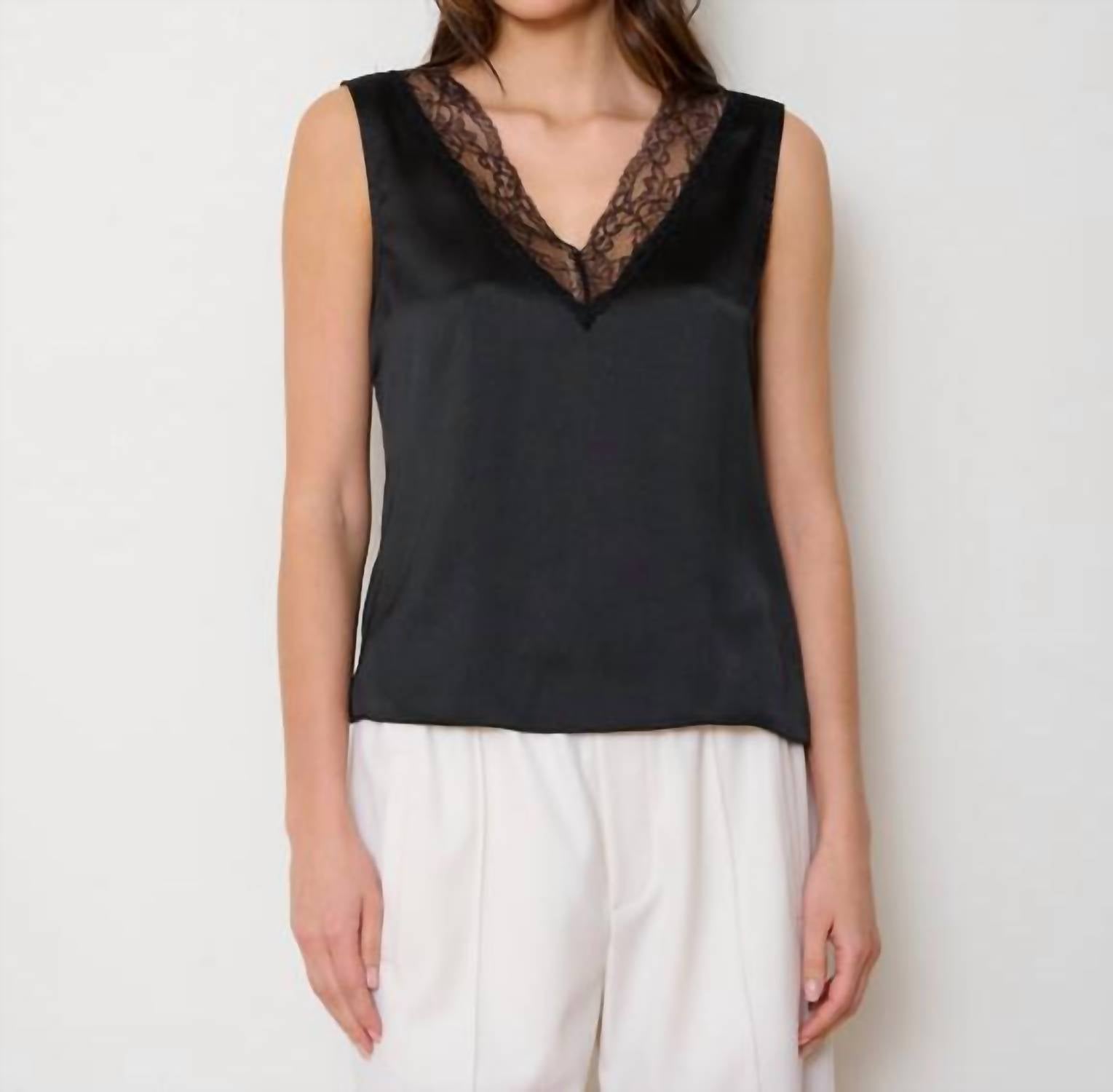 WE-AR4 Cabaret Camisole Top in black - women's shirt