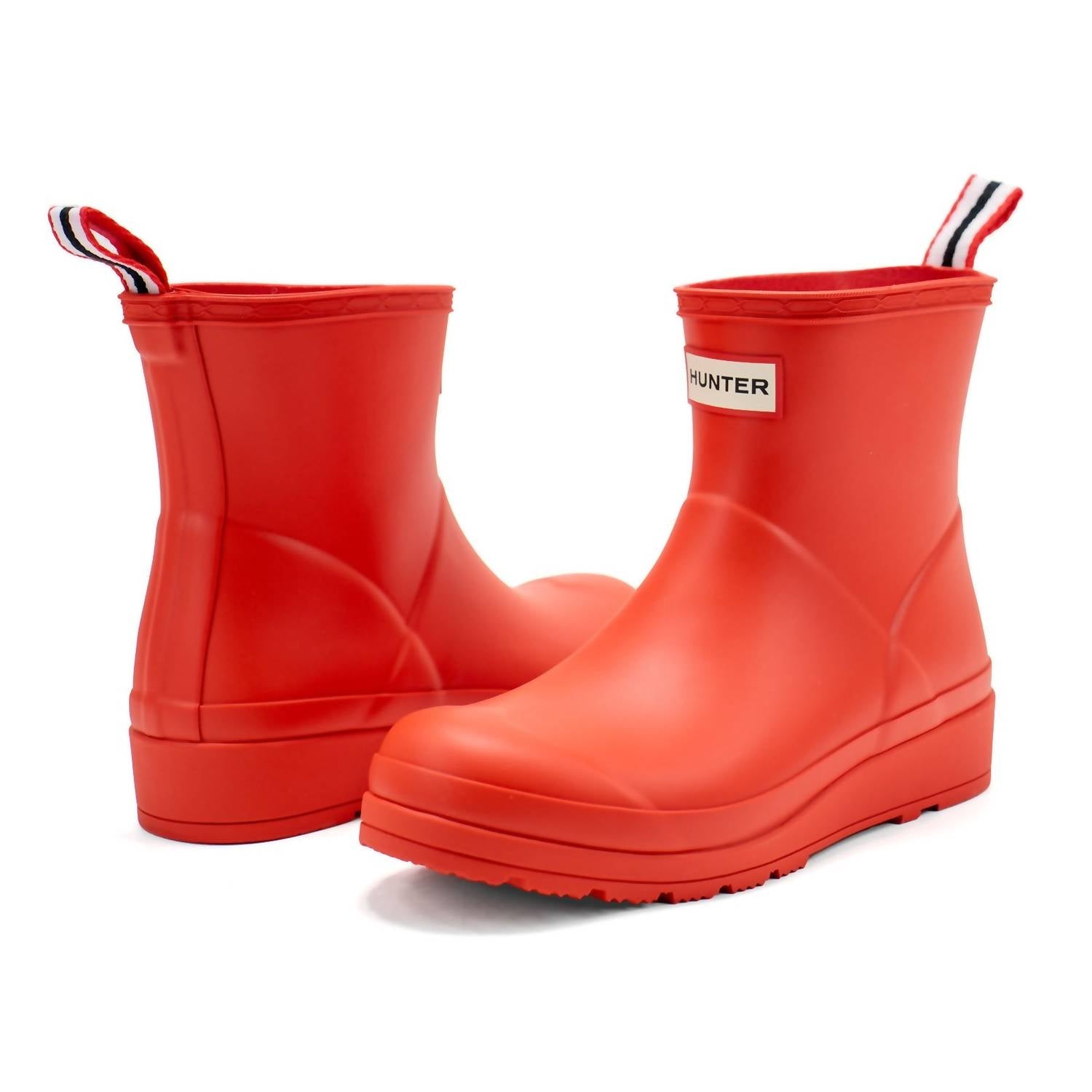 HUNTER Women's Play Short Rain Boots in logo red - women's shoe - view 6