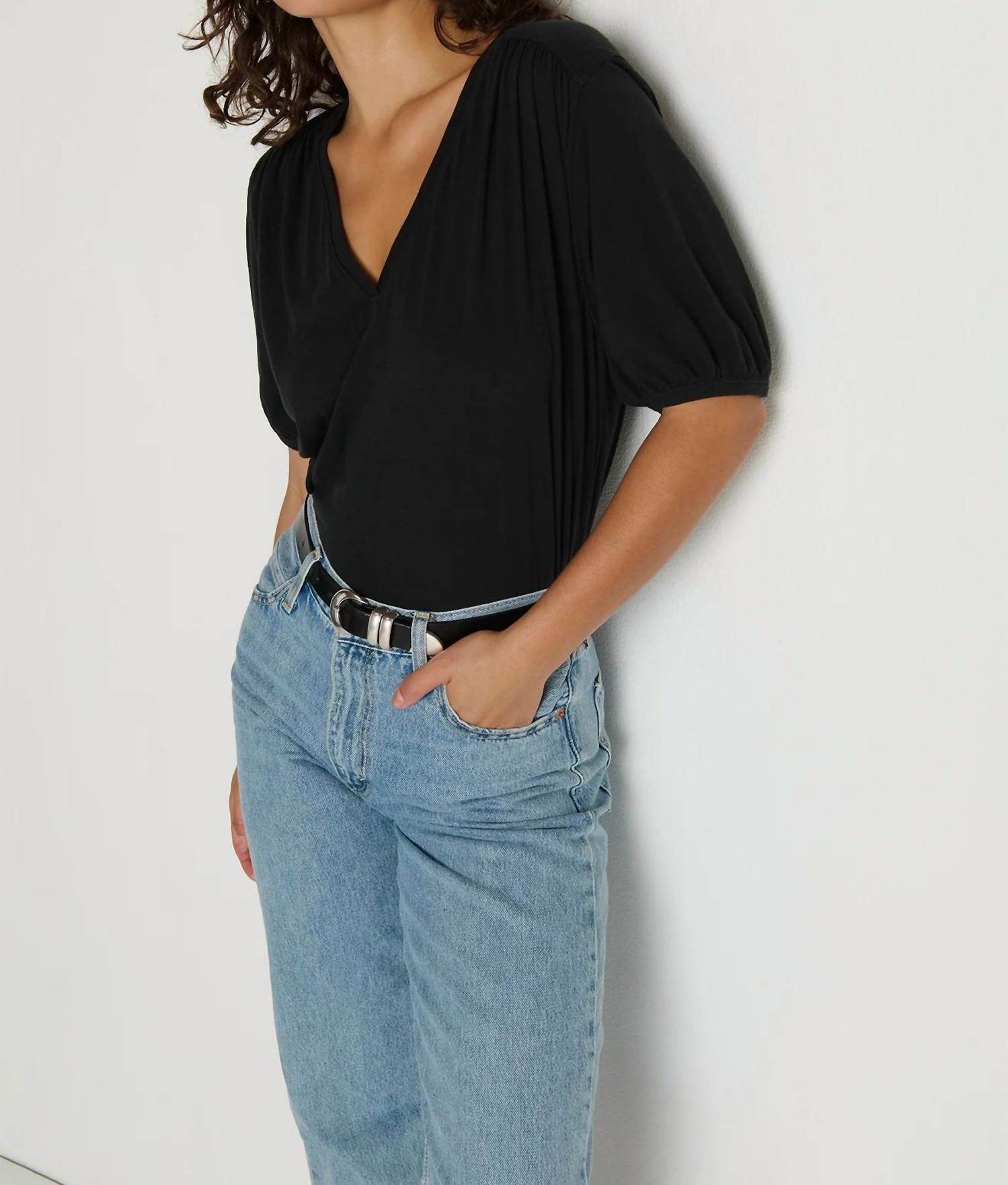 Nation Ltd - Edie Shirred Shoulder Top