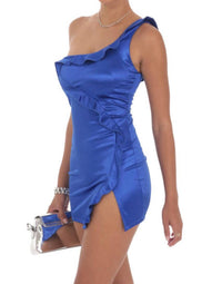 Lucy In The Sky - Satin One Shoulder Dress