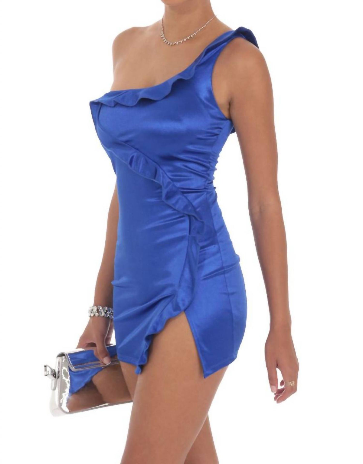 Lucy In The Sky - Satin One Shoulder Dress