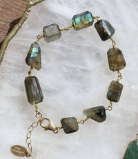 Anne Vaughan - Women's Hand-Cut Iridescent Bracelet