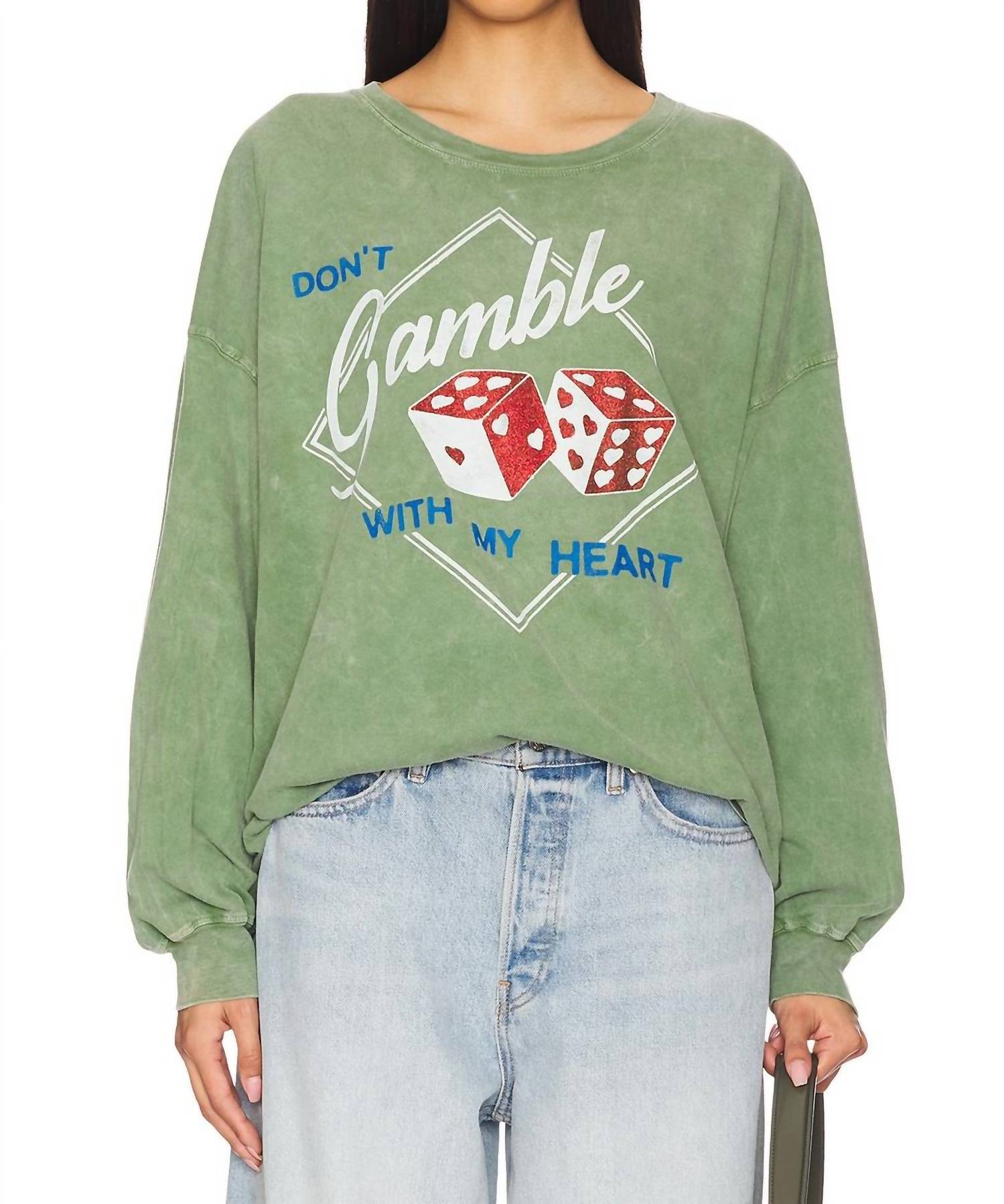 Daydreamer - Women's Don't Gamble With My Heart Long Sleeve Top