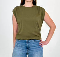 Michael Stars Luca Bubble Crew Neck Tee in caper - women's t-shirt