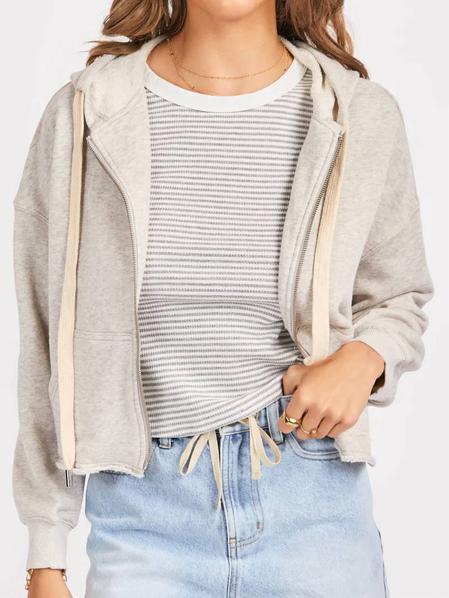 Sadie & Sage - Nora Zip Front Hoodie