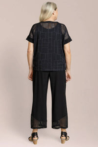 Sympli - Honeycomb Mesh Boxy Top