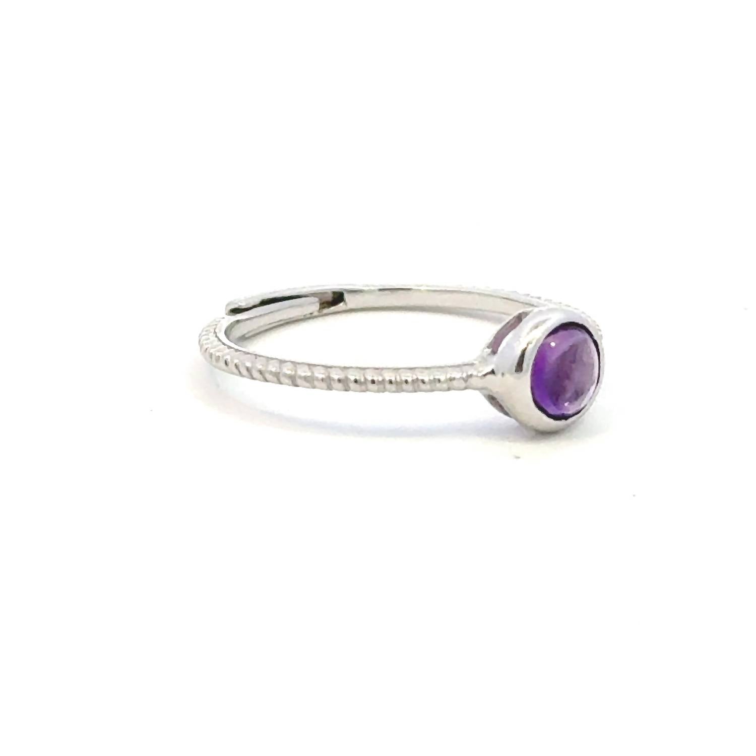 Aamiaa - Color Candy Collection Ring With 5mm Round Amethyst