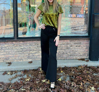 Ivy Jane - Velvet Flounce Top