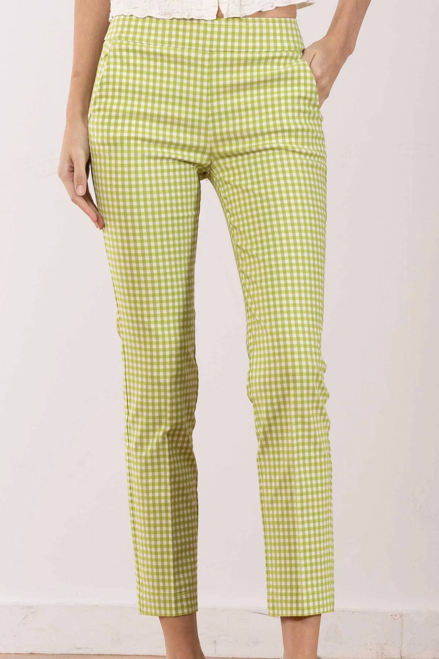 Avenue Montaigne - Women's Lulu Checkered Pants