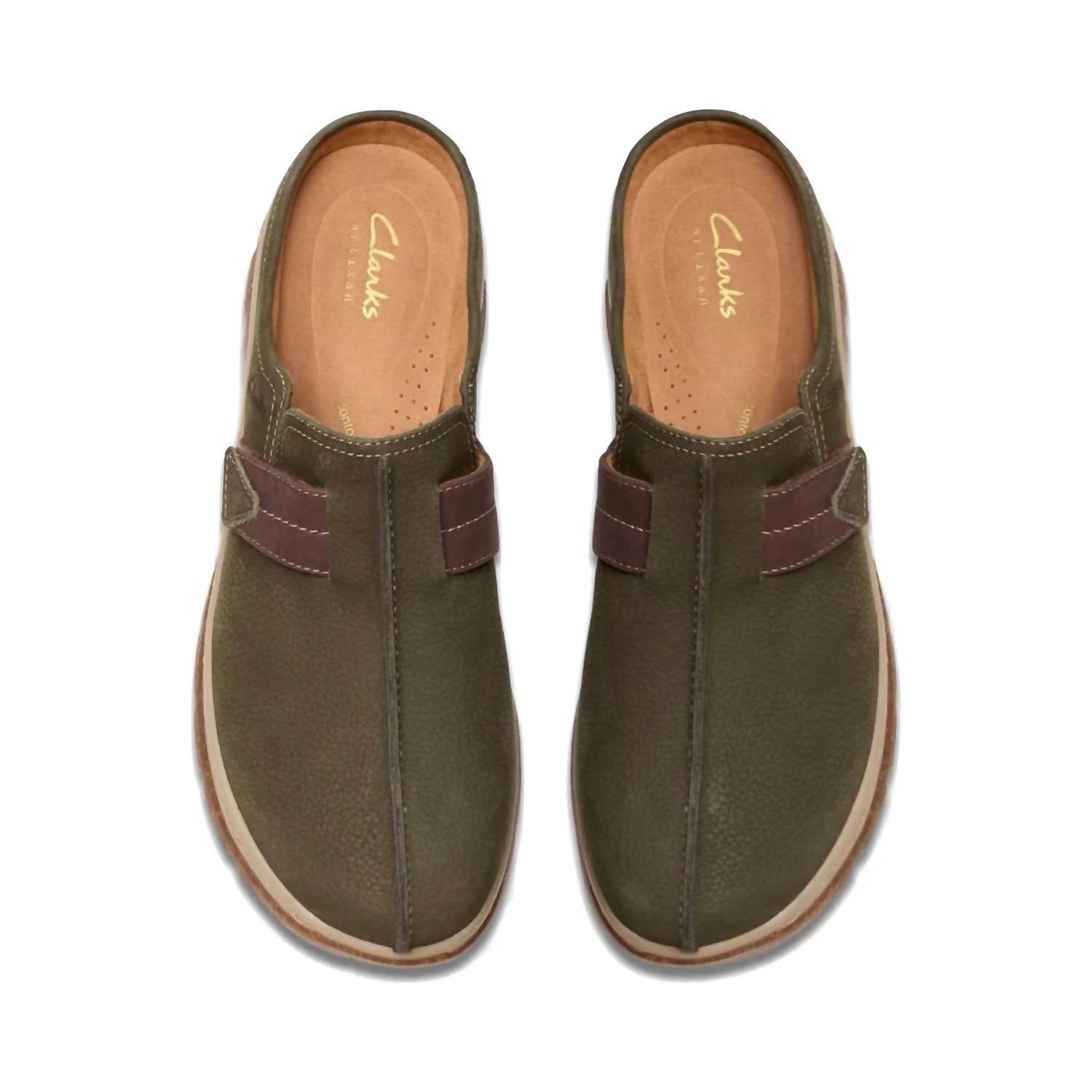 Clarks Women's Orlene Clog in olive combo - women's shoe - view 5