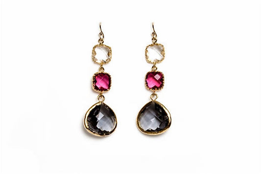 Avenue Chic - Women's Three Drop Earrings