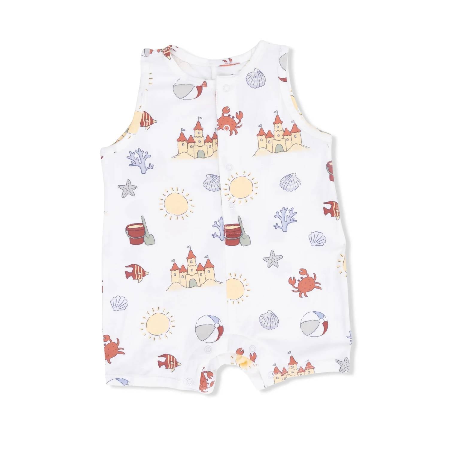 Angel Dear - Sunny Sandcastles Sleeveless Shortie Romper