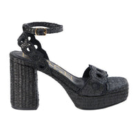 Matisse Women's Moorea Block Heel Ankle Strap Sandals in black - women's sandal - detail view