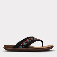 Mykos Women's Jovie Thong Sandal in black - women's sandal