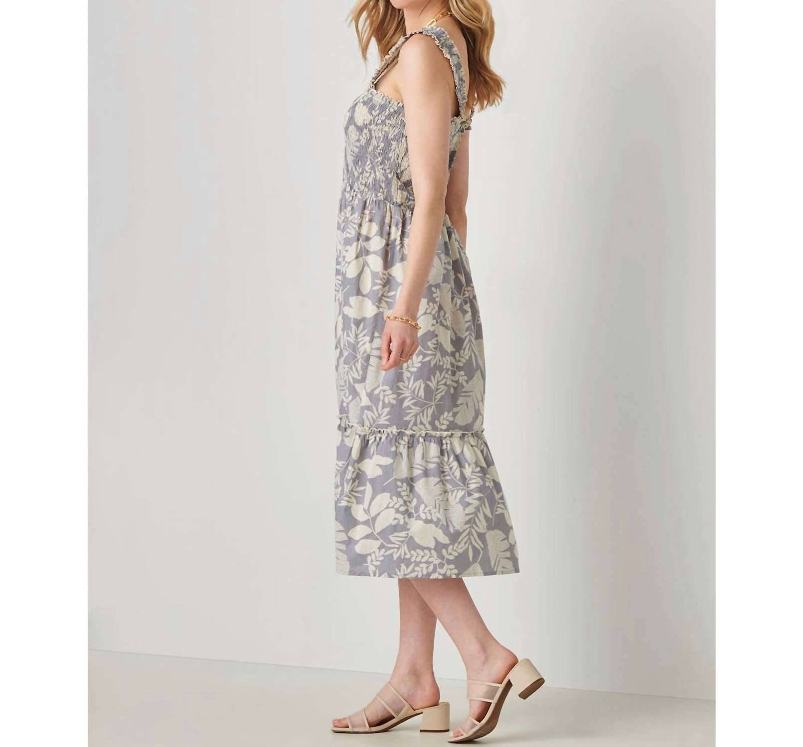 Giftcraft - Botanical Print Cotton Midi Dress