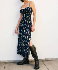 Dress Forum - Dancing Moon Front Tie Slit Maxi Dress